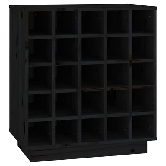 Keller Solid Pine Wood Wine Cabinet In Black_3
