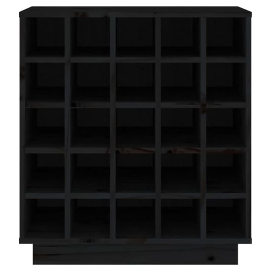 Keller Solid Pine Wood Wine Cabinet In Black_4