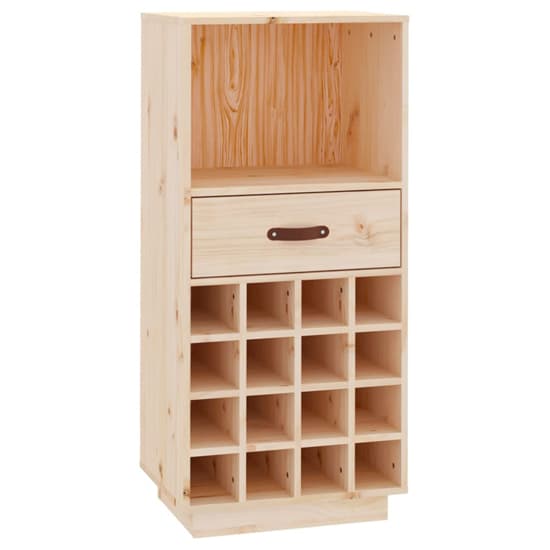 Keller Solid Pine Wood Wine Cabinet With Drawer In Natural_3