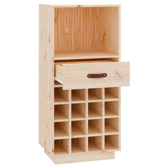 Keller Solid Pine Wood Wine Cabinet With Drawer In Natural_5