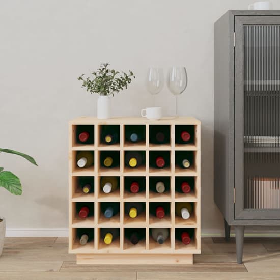 Keller Solid Pine Wood Wine Cabinet In Natural_2