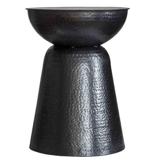Kellogg Round Metal Side Table In Black_6