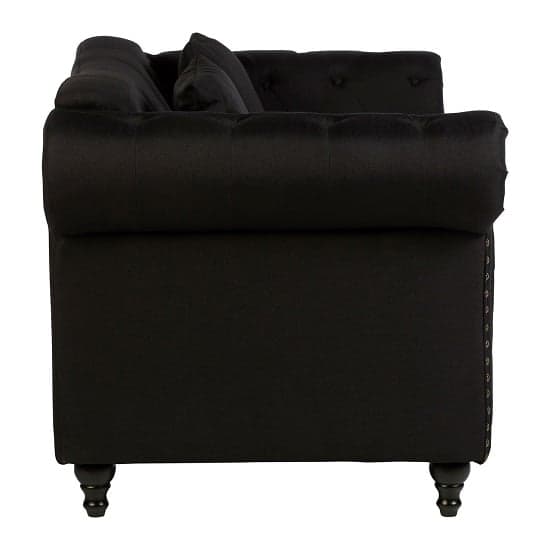 Kelly Upholstered Fabric 2 Seater Sofa In Black_2