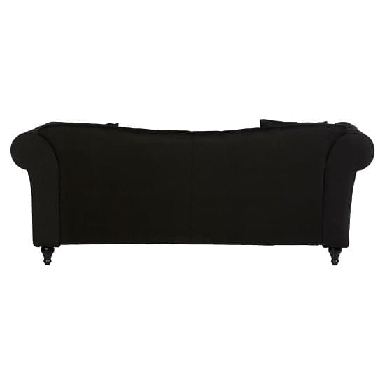 Kelly Upholstered Fabric 3 Seater Sofa In Black_4