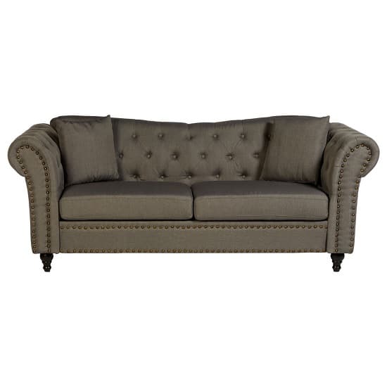 Kelly Upholstered Fabric 3 Seater Sofa In Grey_2