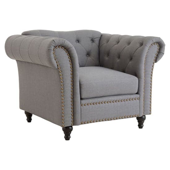 Kelly Upholstered Fabric Armchair In Grey_1