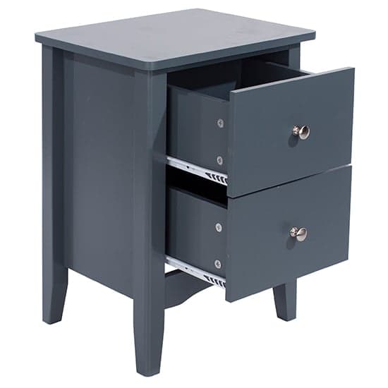 Kamuy Wooden 2 Drawers Bedside Cabinet In Midnight Blue_2