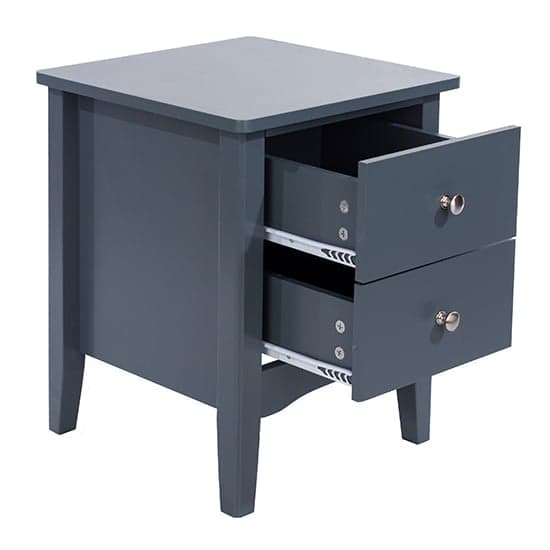 Kamuy Wooden 2 Drawers Petite Bedside Cabinet In Midnight Blue_2