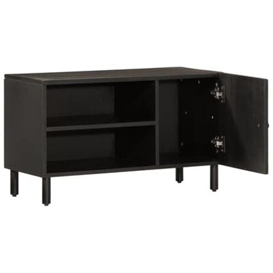 Kendal Wooden TV Stand With 2 Shelves In Black_2