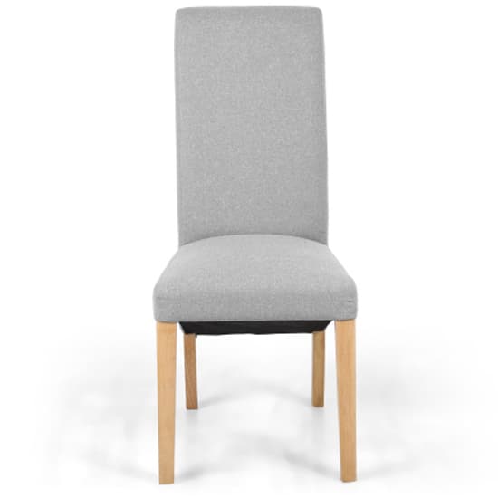 Kumasi Light Grey Linen Fabric Dining Chairs In Pair Furniture in Fashion