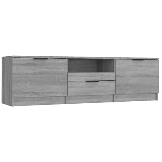 Kenna Wooden TV Stand With 2 Doors 1 Drawer In Grey Sonoma Oak_3