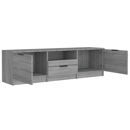 Kenna Wooden TV Stand With 2 Doors 1 Drawer In Grey Sonoma Oak_5