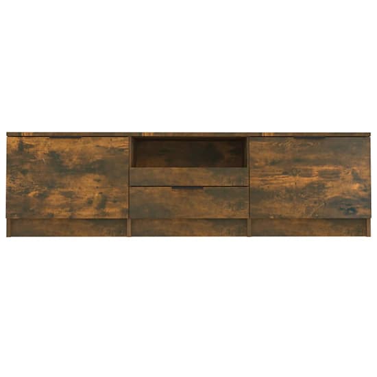 Kenna Wooden TV Stand With 2 Doors 1 Drawer In Smoked Oak_4