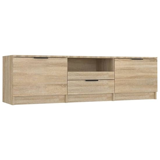 Kenna Wooden TV Stand With 2 Doors 1 Drawer In Sonoma Oak_3