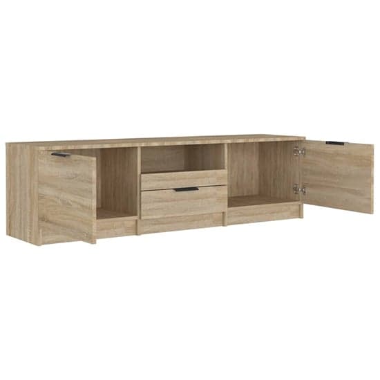Kenna Wooden TV Stand With 2 Doors 1 Drawer In Sonoma Oak_5