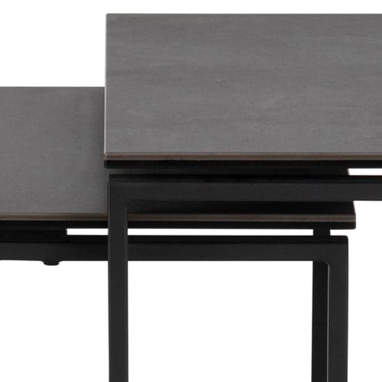 Kennesaw Ceramic Nest Of 3 Tables With Metal Frame In Black_4
