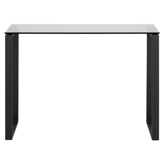 Kennesaw Smoked Glass Console Table With Black Frame_3