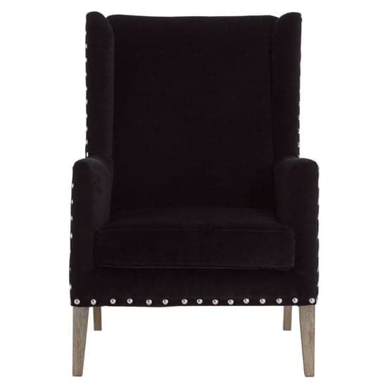 Kensick Fabric Armchair With Oak Legs In Black_2