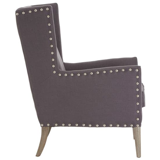 Kensick Fabric Armchair With Oak Legs In Gunmetal Grey_3