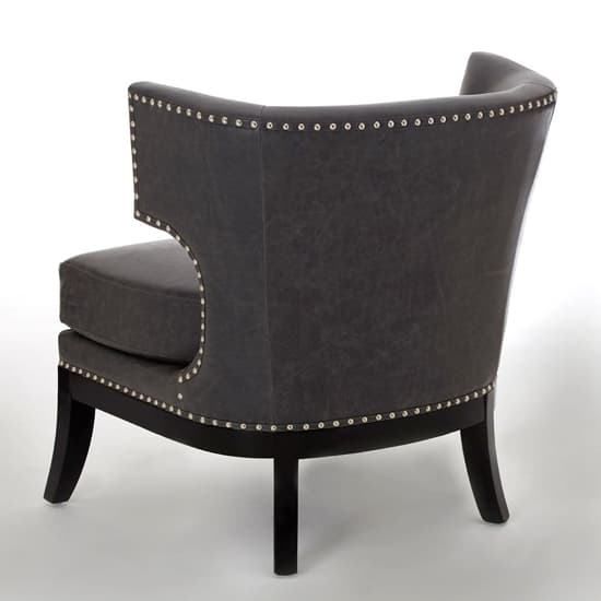 Kensick Leather Effect Armchair In Grey_2