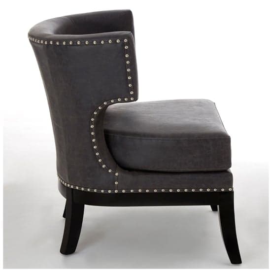 Kensick Leather Effect Armchair In Grey_3