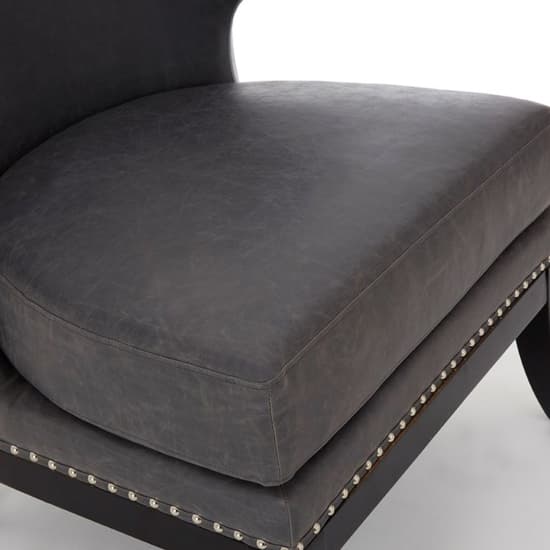 Kensick Leather Effect Armchair In Grey_6