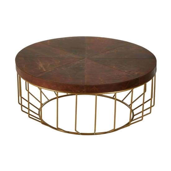 Kensick Round Wooden Coffee Table In Brown Furniture in Fashion