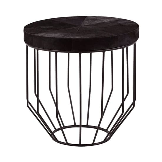 Furud Townhouse Round Side Table In Black_2