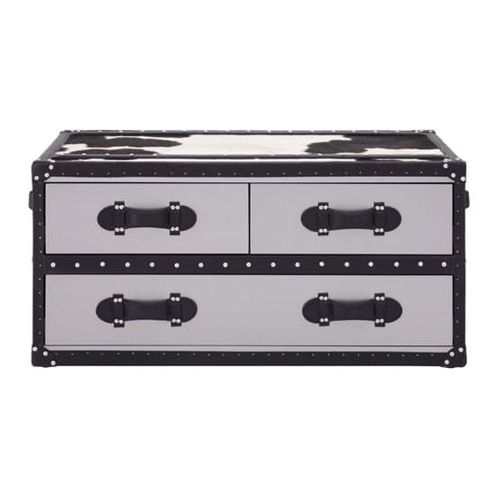 Kensick Wooden Coffee Table With 3 Drawers In Black And White_2