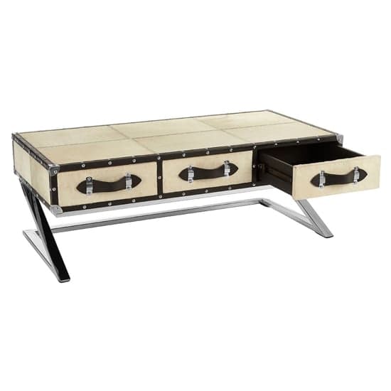 Kensick Wooden Coffee Table With 3 Drawers In Oak And Black_5