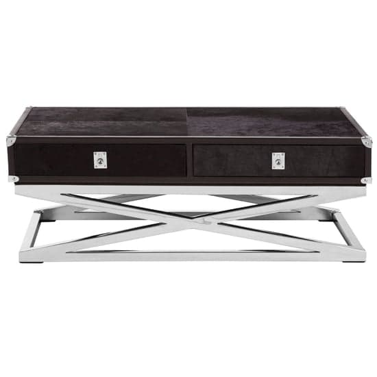 Kensick Wooden Coffee Table With Cross Base In Black_2