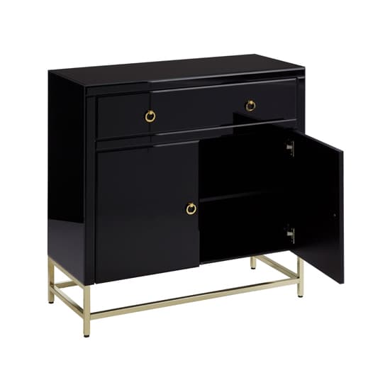 Kensick Wooden Sideboard With 2 Doors And 1 Drawer In Black_5