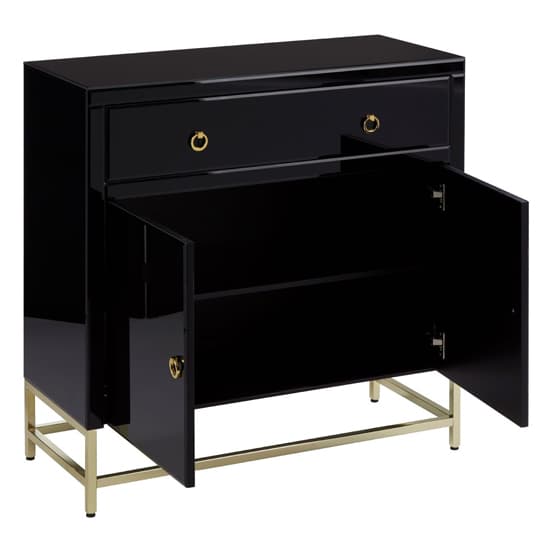 Kensick Wooden Sideboard With 2 Doors And 1 Drawer In Black_6