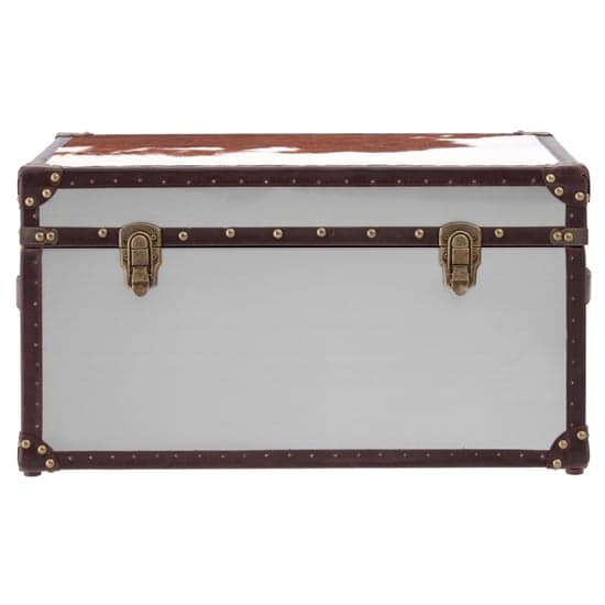 Kensick Wooden Storage Trunk In Brown And White_2