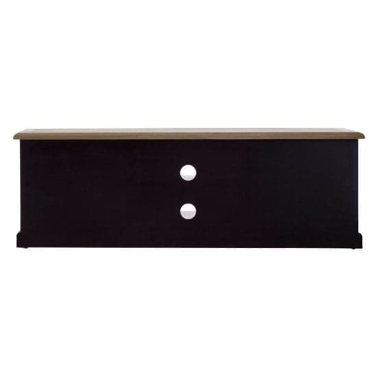 Kensick Wooden TV Stand With 2 Doors In Oak And Black_4