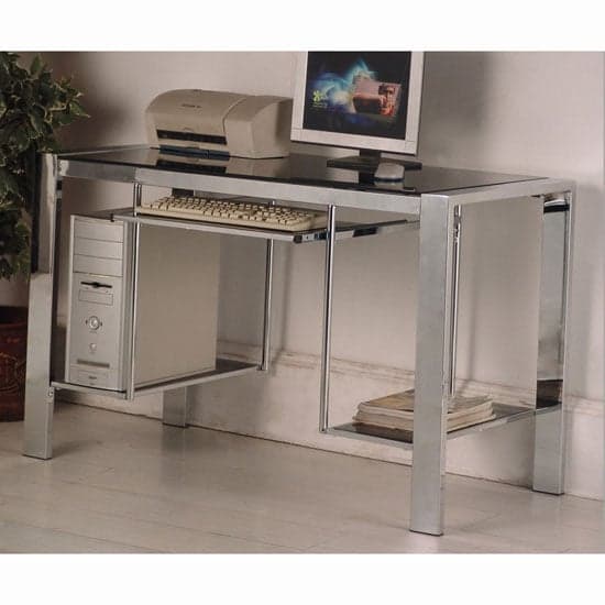 Naxis Black Glass Computer Desks Furniture in Fashion