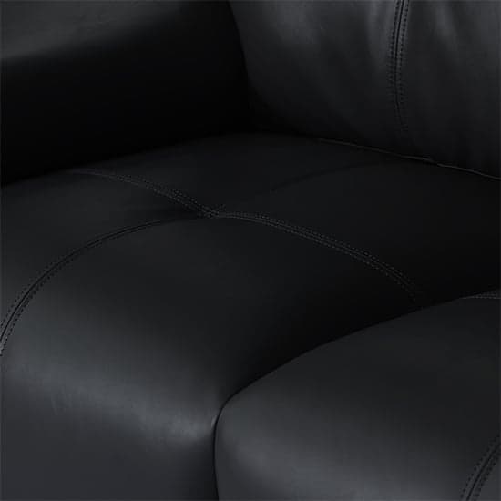 Kensington Faux Leather 2 Seater Sofa In Black_8