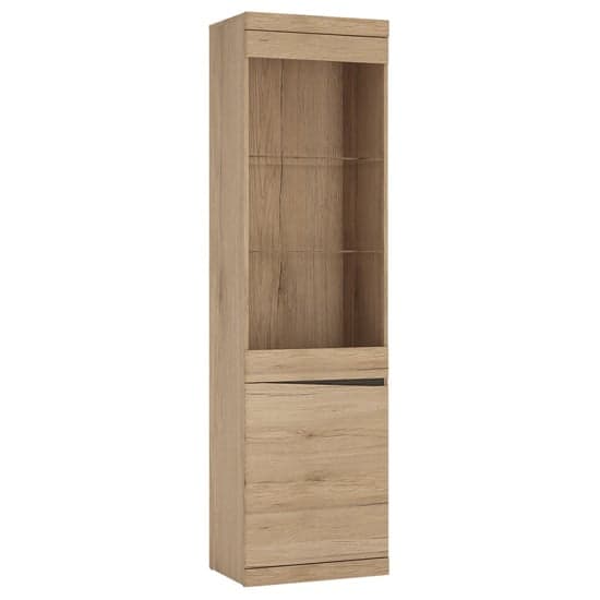 Kenstoga Left Handed 2 Doors Display Cabinet In Grained Oak_1