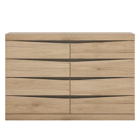 Kenstoga Wooden Chest Of Drawers In Grained Oak With 8 Drawers_1
