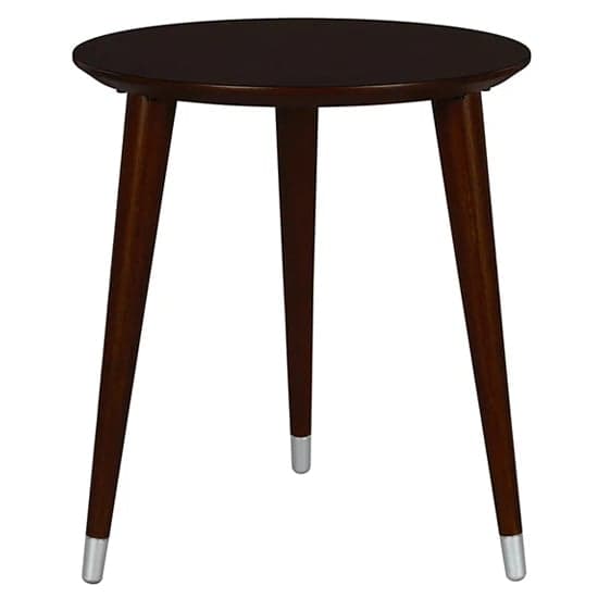 Kenton Round Wooden End Table In Espresso_2