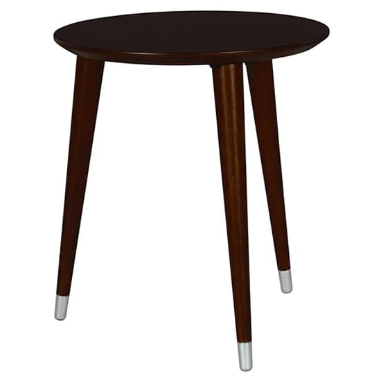 Kenton Round Wooden End Table In Espresso_3