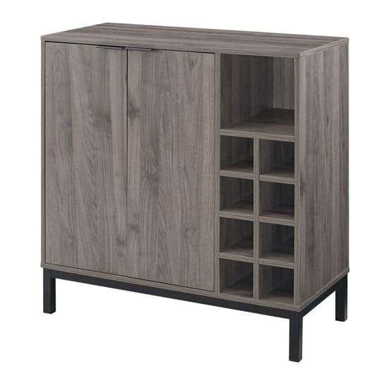 Keoni Wooden Bar Cabinet With 2 Doors In Slate Grey_3