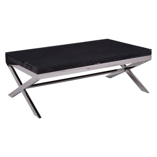 Kero Glass Top Coffee Table With Cross Base In Black_1