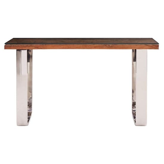 Kero Glass Top Console Table With U-Shaped Base In Natural_3