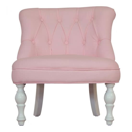 Kids Mini Fabric Chair In Cabrio Pink With Wooden Legs_2
