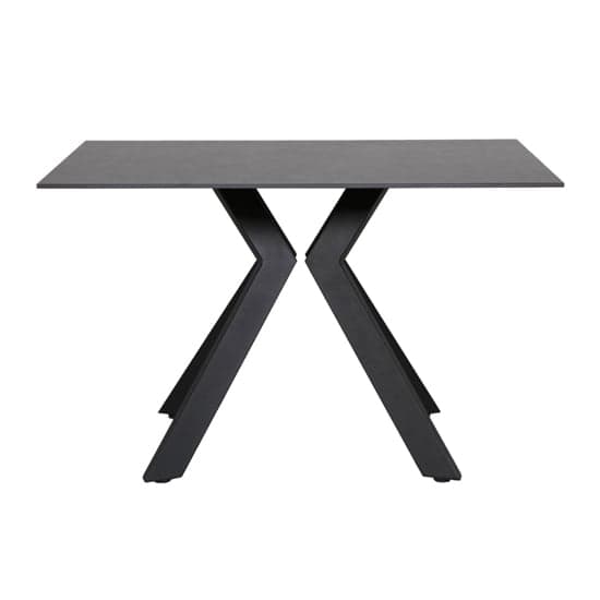 Kiel Metal Dining Table Rectangular 1200mm In Black_2
