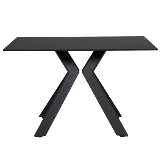 Kiel Metal Dining Table Rectangular 1600mm In Black_2