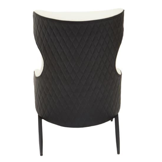 Kievy Faux Leather Upholstered Armchair In Ivory_4