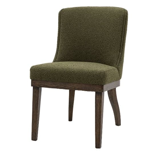Kigali Moss Green Polyester Fabric Dining Chairs In Pair_2