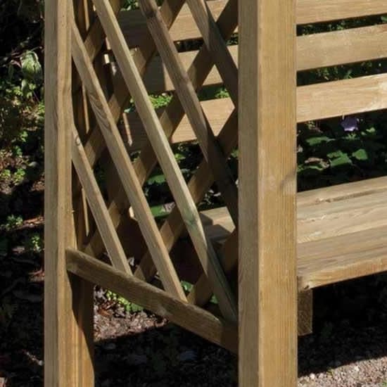 Kilgetty Wooden Arbour In Natural Timber With Open Slatted Roof_4
